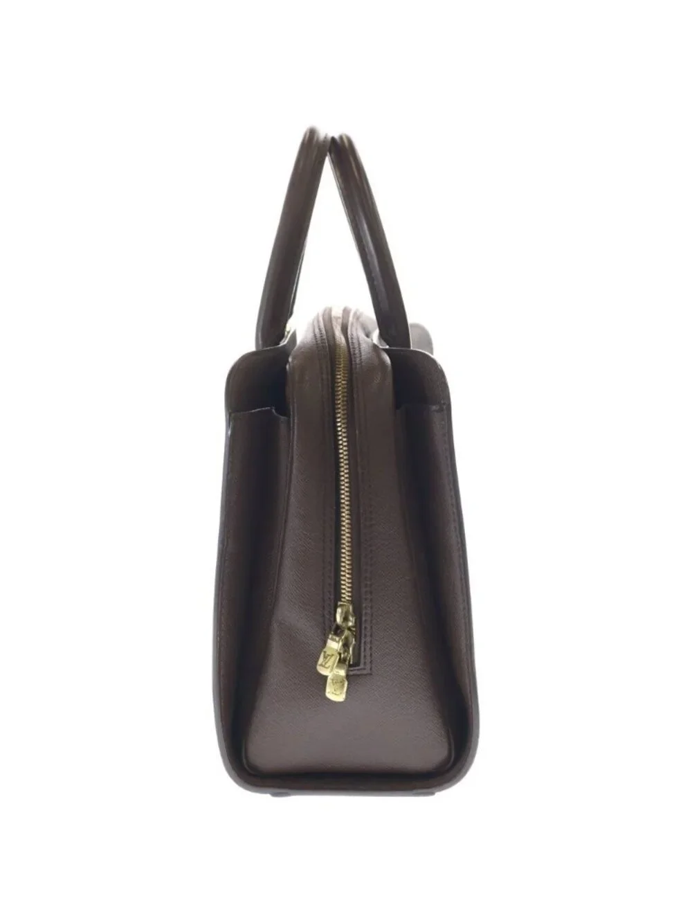 Louis Vuitton Damier Triana Leather Handbag Brown